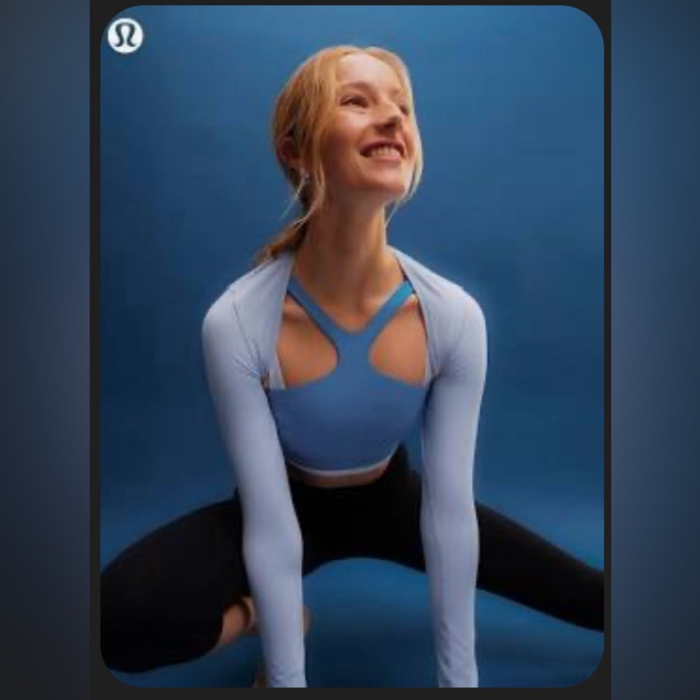NWT Lululemon Athletica Nulu Long Sleeve Yoga Shrug Light Blue 12 New